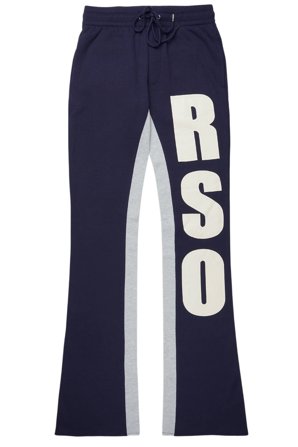 Uko Navy Stacked Baggy Track Pant