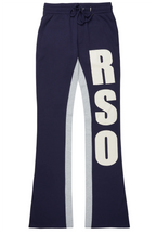Uko Navy Stacked Baggy Track Pant
