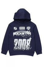 Boys Amos Navy/White Graphic Hoodie