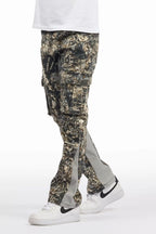 Boys Oak Grey Tree Camo Flare Cargo Jean