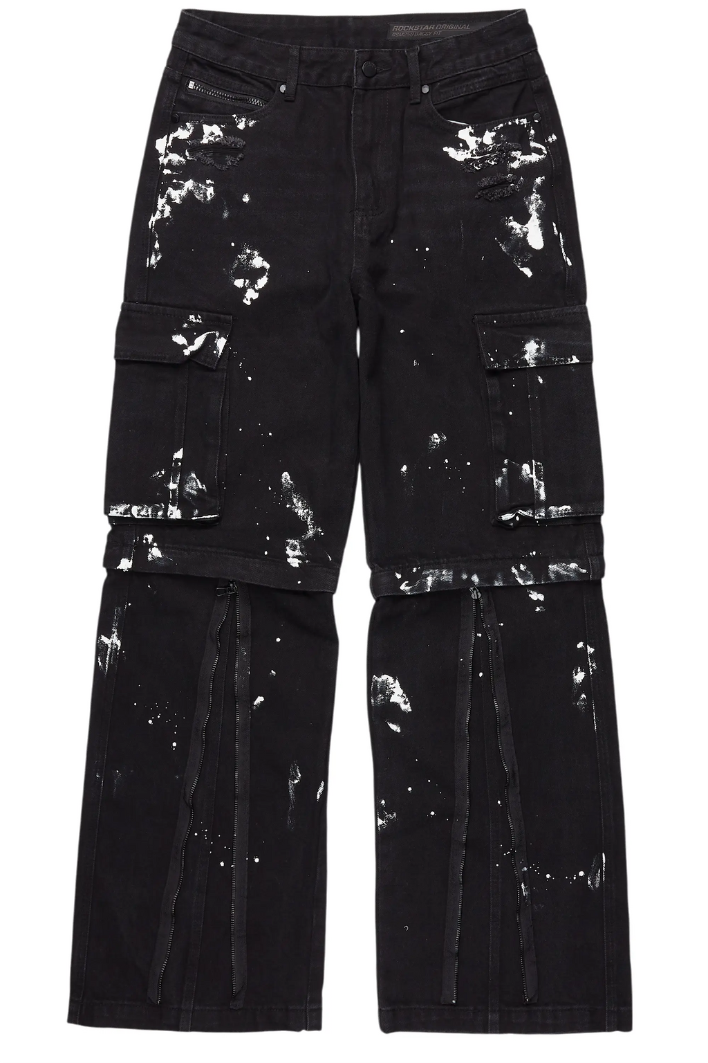 Rudo Black Painter Baggy Cargo Jean