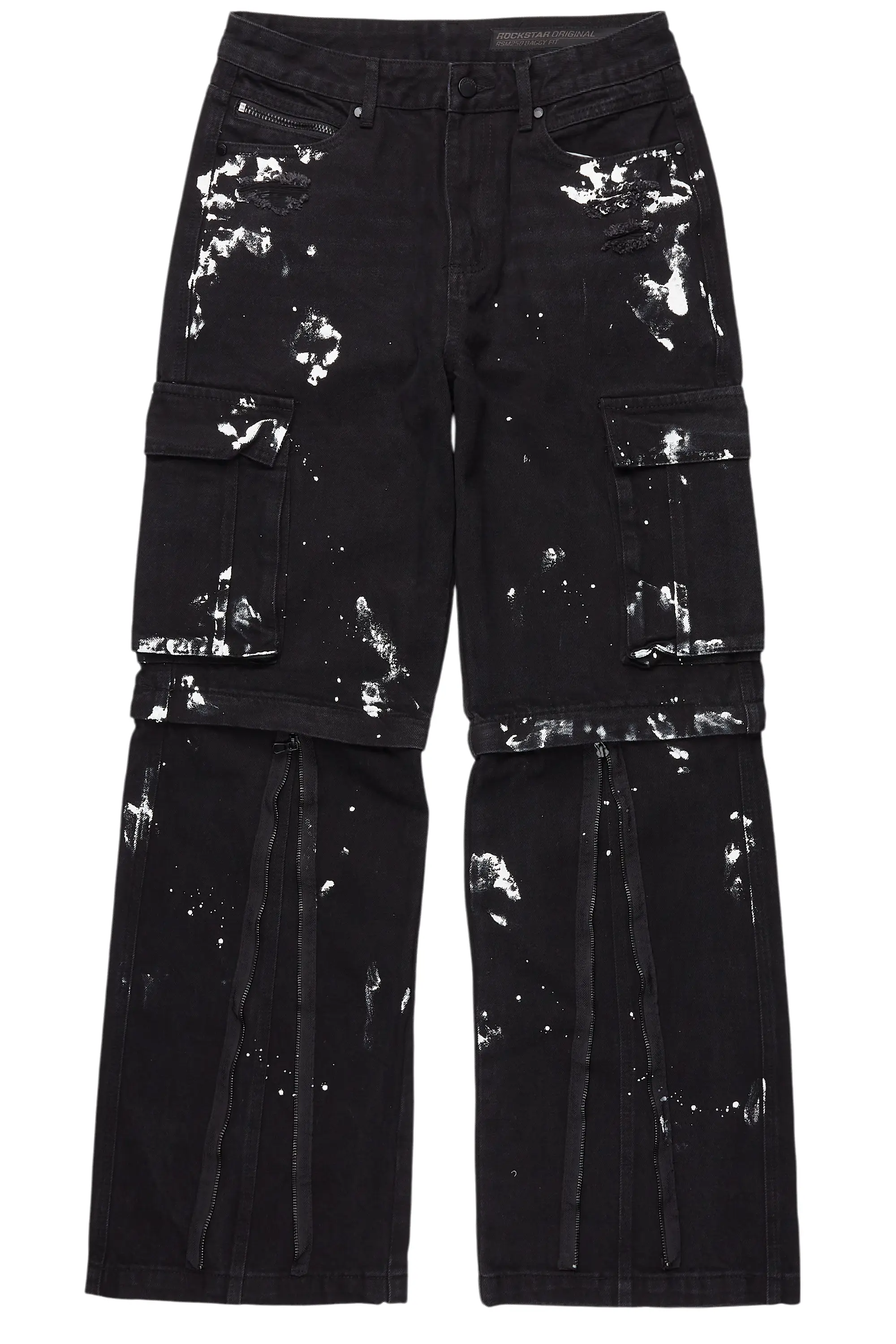 Rudo Black Painter Baggy Cargo Jean