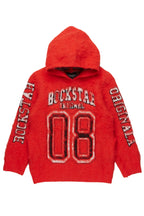 Girls Fields Red Graphic Mohair Hoodie