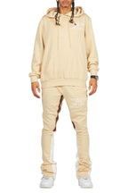 Briggs Beige Hoodie/Super Stacked Flare Track Set