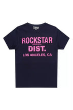 Girls Janny Navy/Fuchsia Graphic T-Shirt