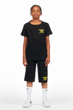 Boys Lake Black T-Shirt/Short Set
