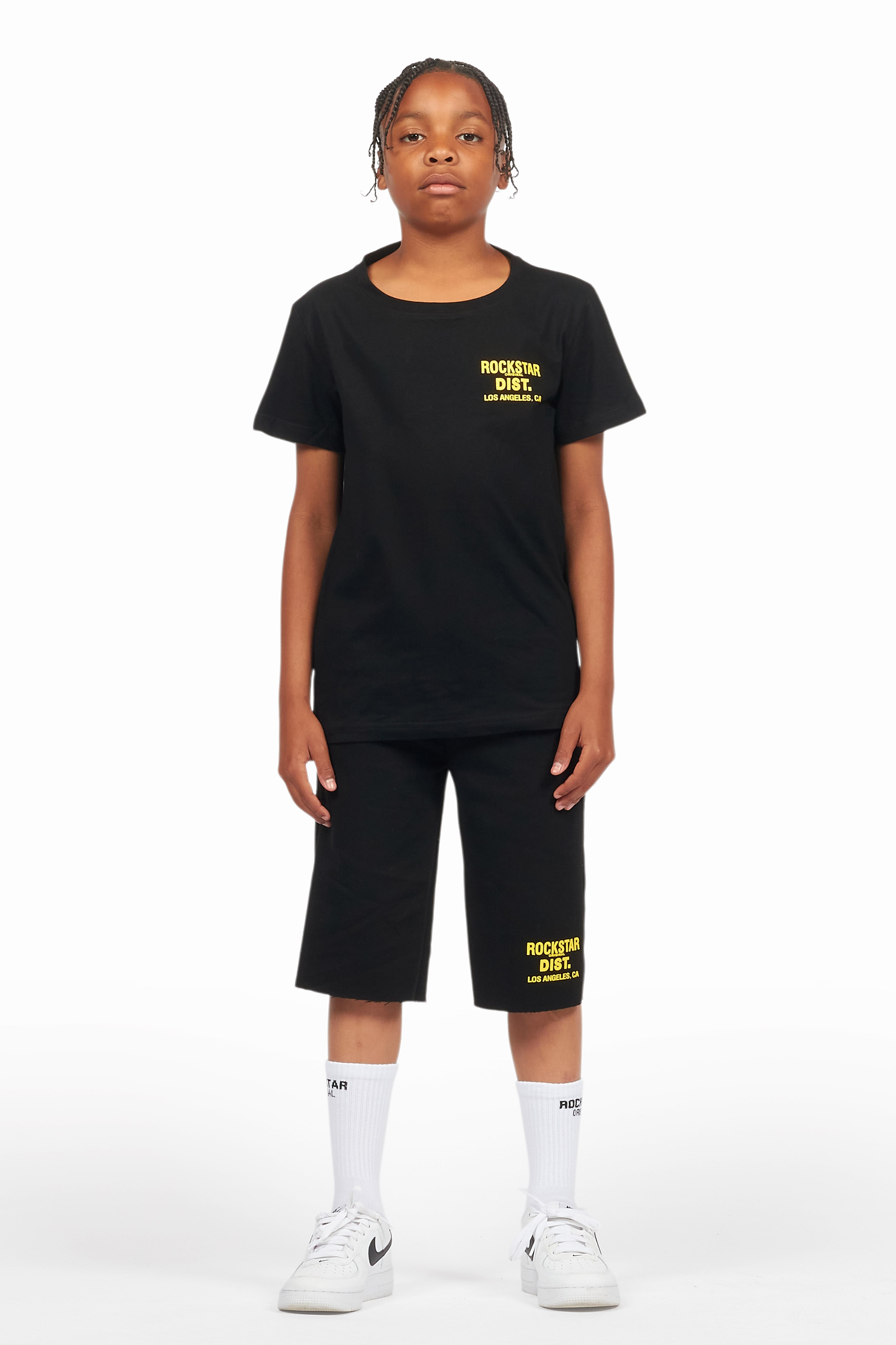 Boys Lake Black T-Shirt/Short Set
