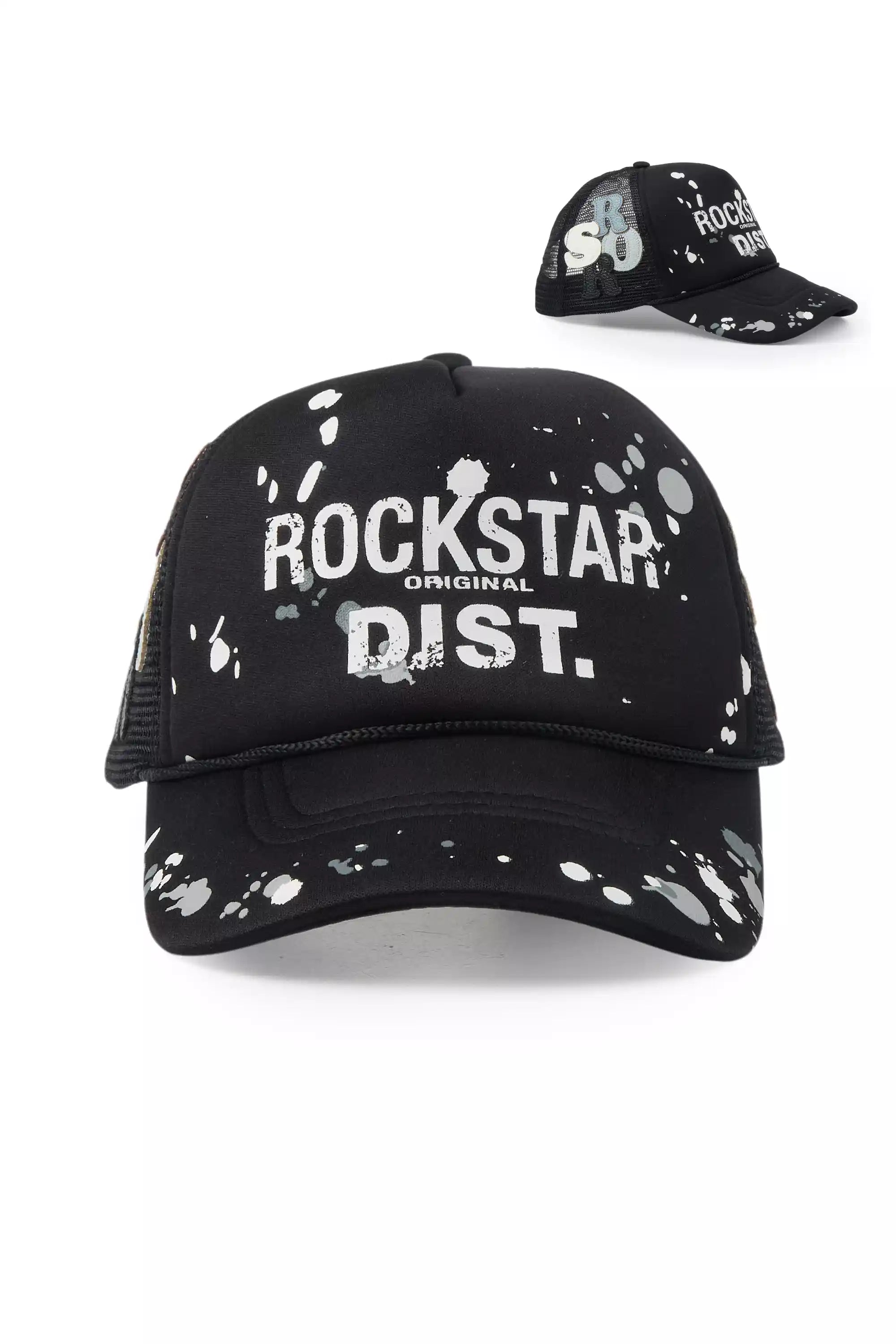 Platon Black Graphic Trucker Hat
