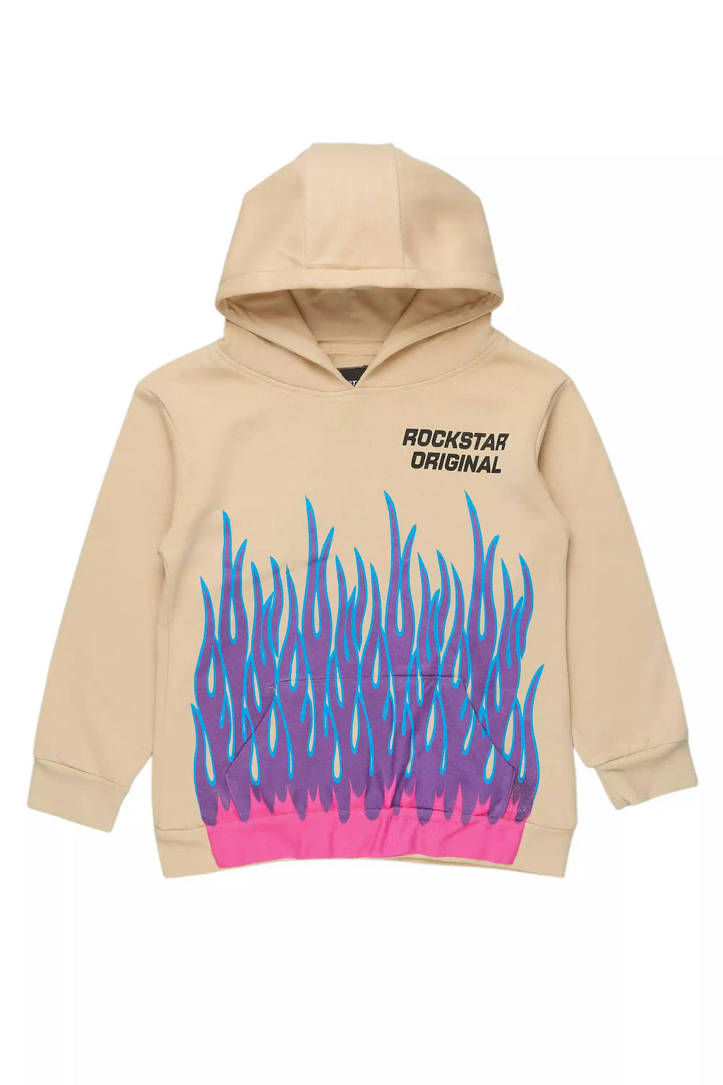 Boys Roeland Beige/Lavender Graphic Hoodie