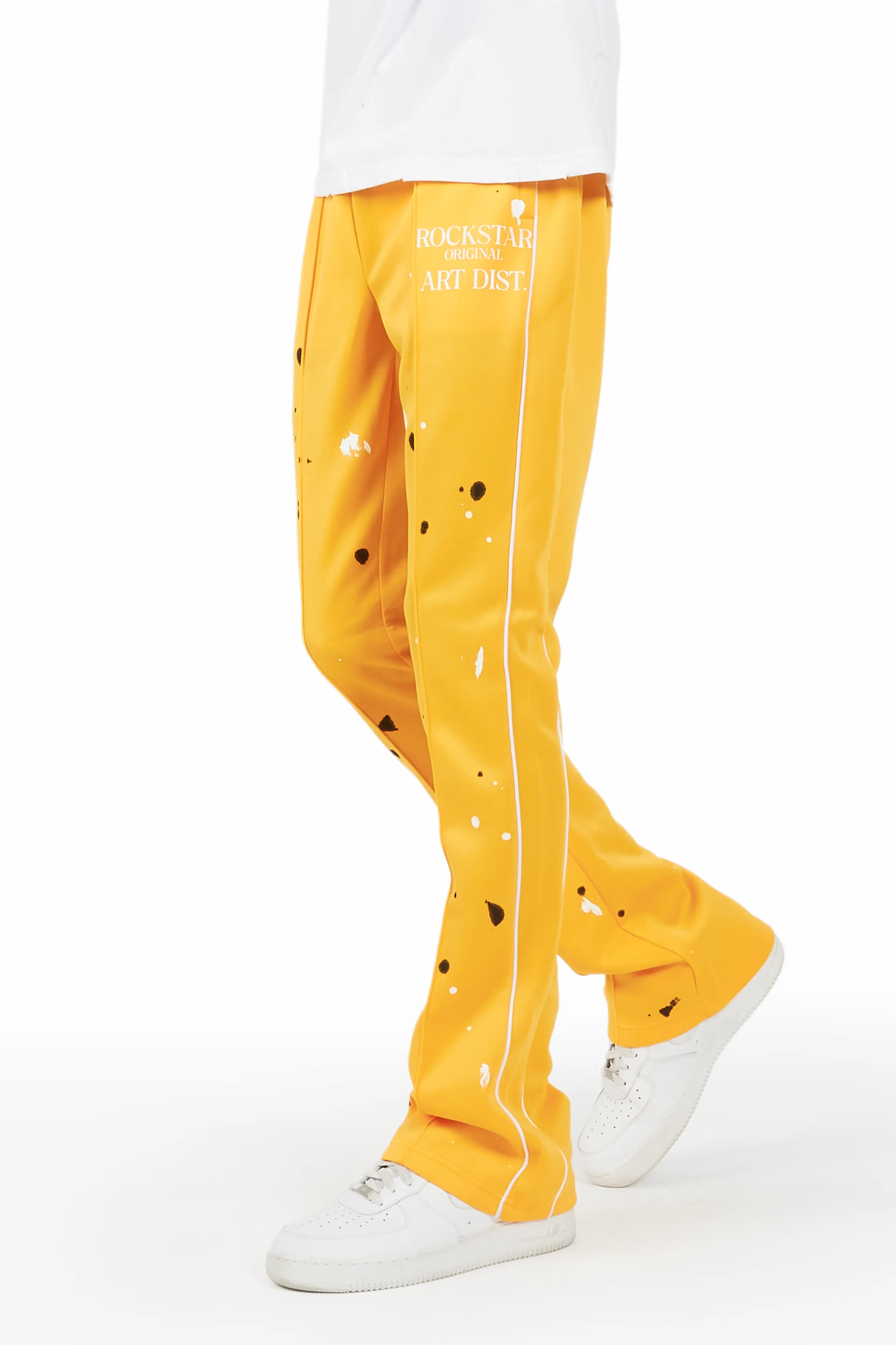 Jaco Yellow Stacked Flare Pant