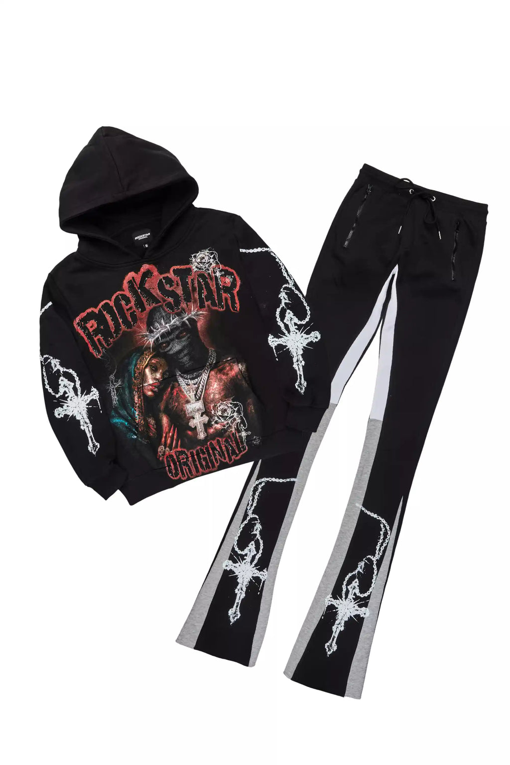 Vontae Black/Multi Hoodie/Super Stacked Track Set