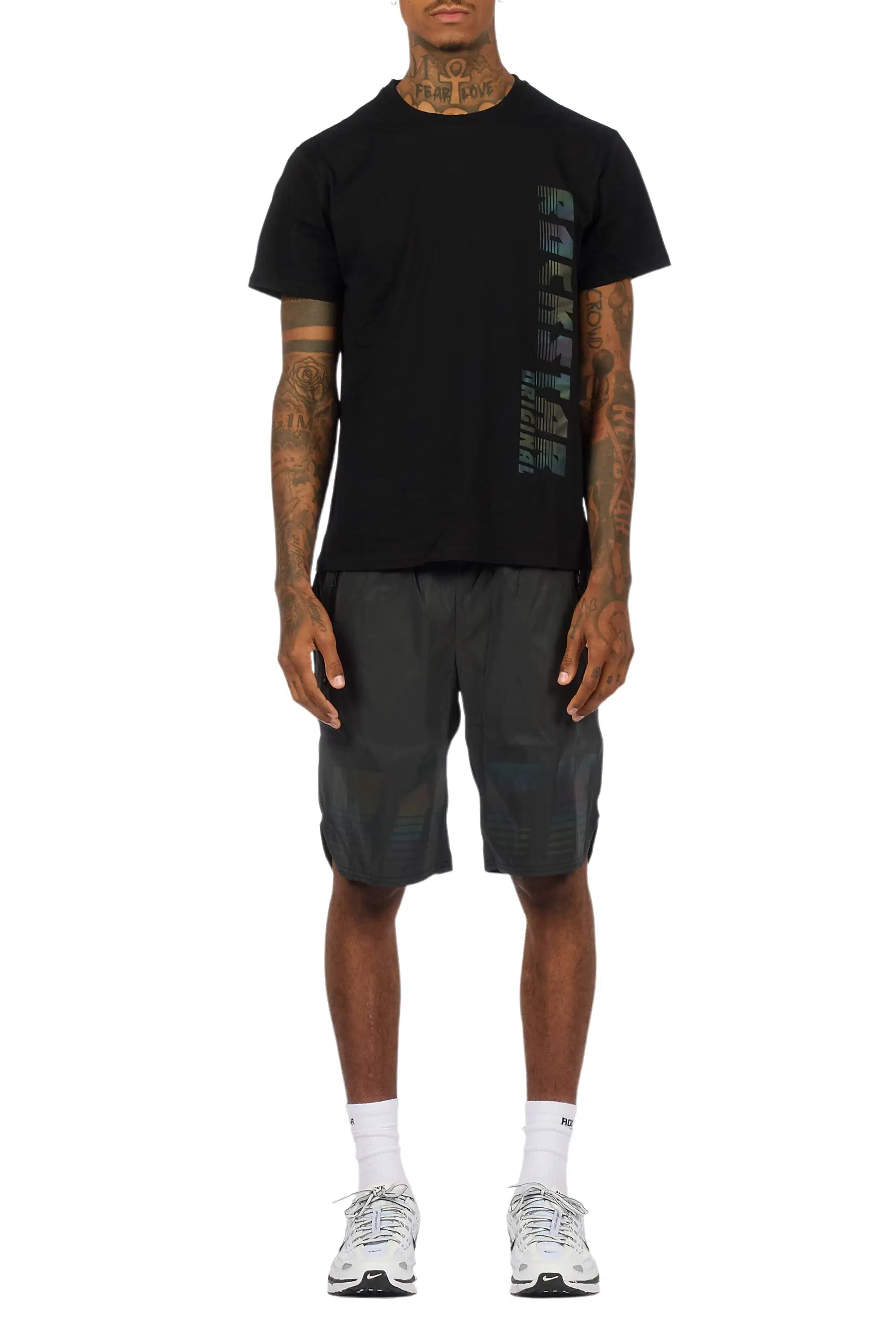 Xadrian Black T-Shirt/Short Set