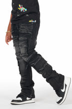 Girls Tyra Dark Grey Skinny Fit Cargo Jean