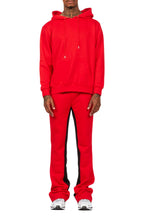 Basic Red Hoodie/Baggy Track Pant Set