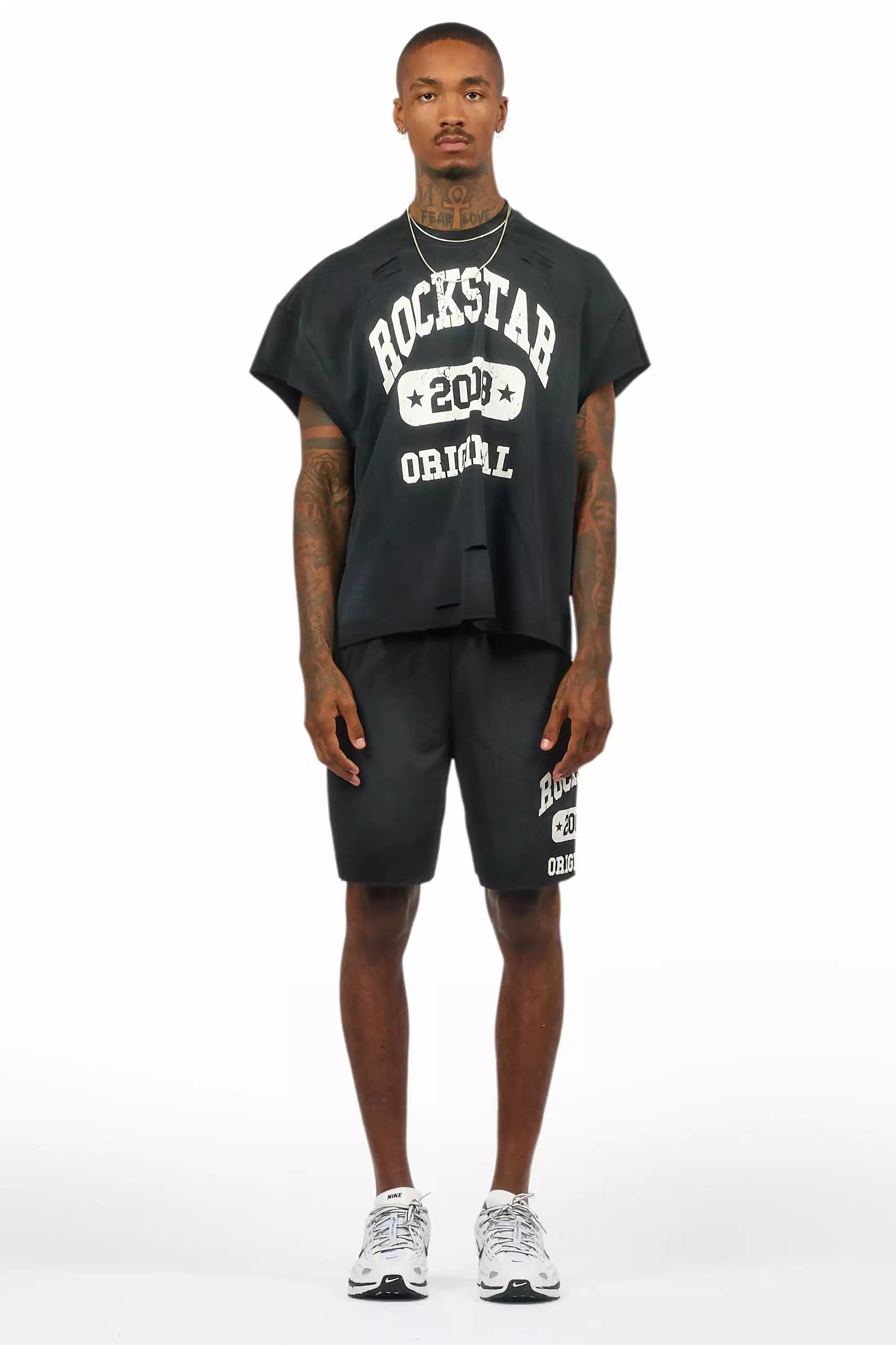 Uppercut Black T-Shirt/Short Set