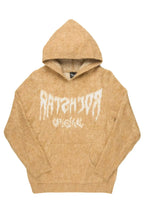 Andros Reflected Beige Graphic Knitted Mohair Hoodie