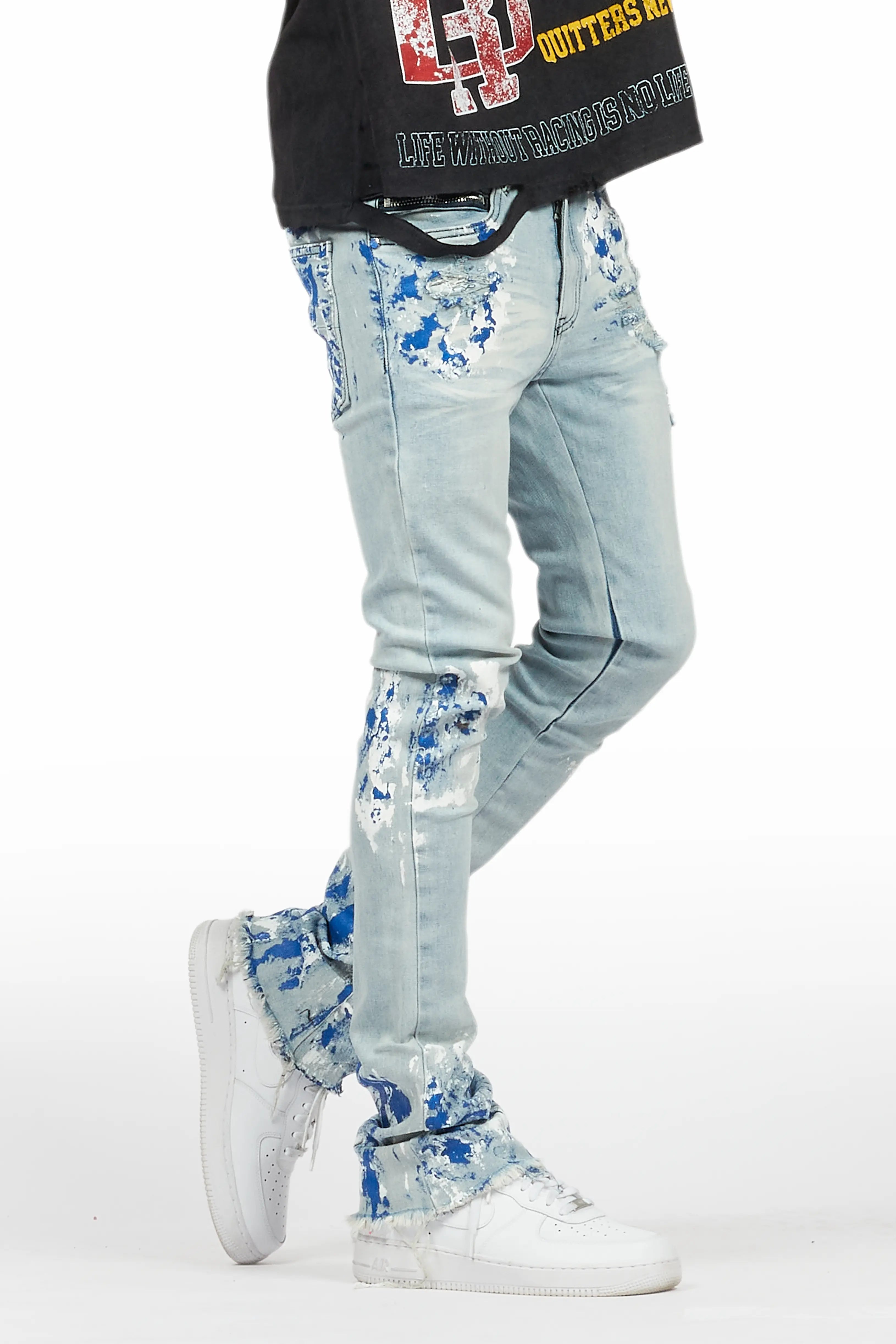 Kodak Blue Painter Stacked Flare Jean