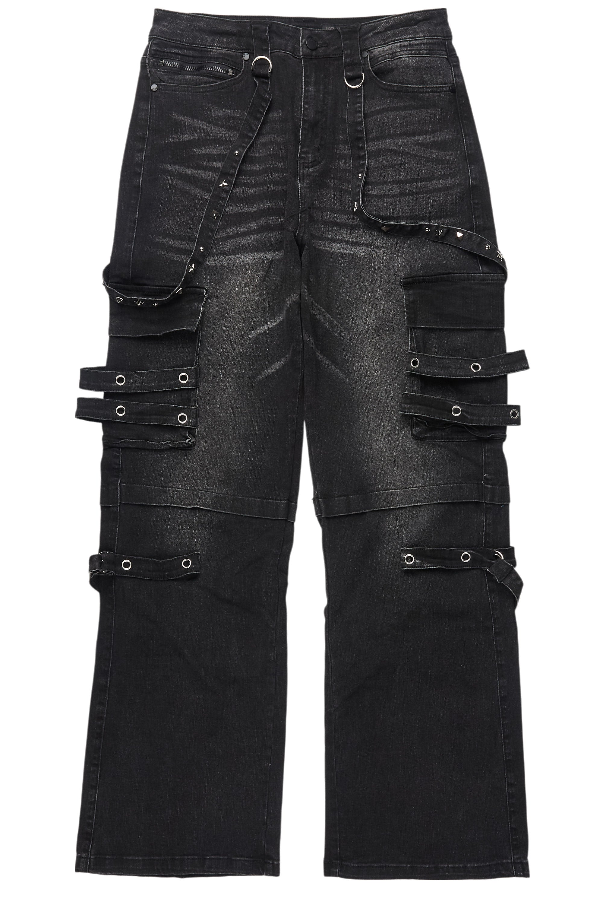 Nealon Black Baggy Cargo Fit Jean