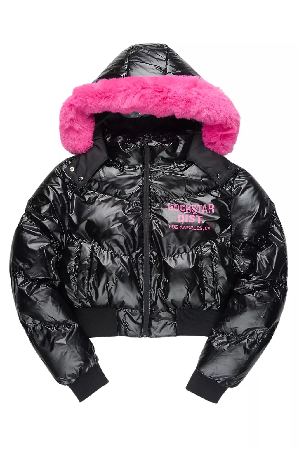 Moncia Black/Pink Puffer Jacket
