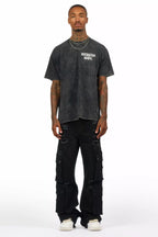 Keylor Black Distressed Baggy Fit Jean