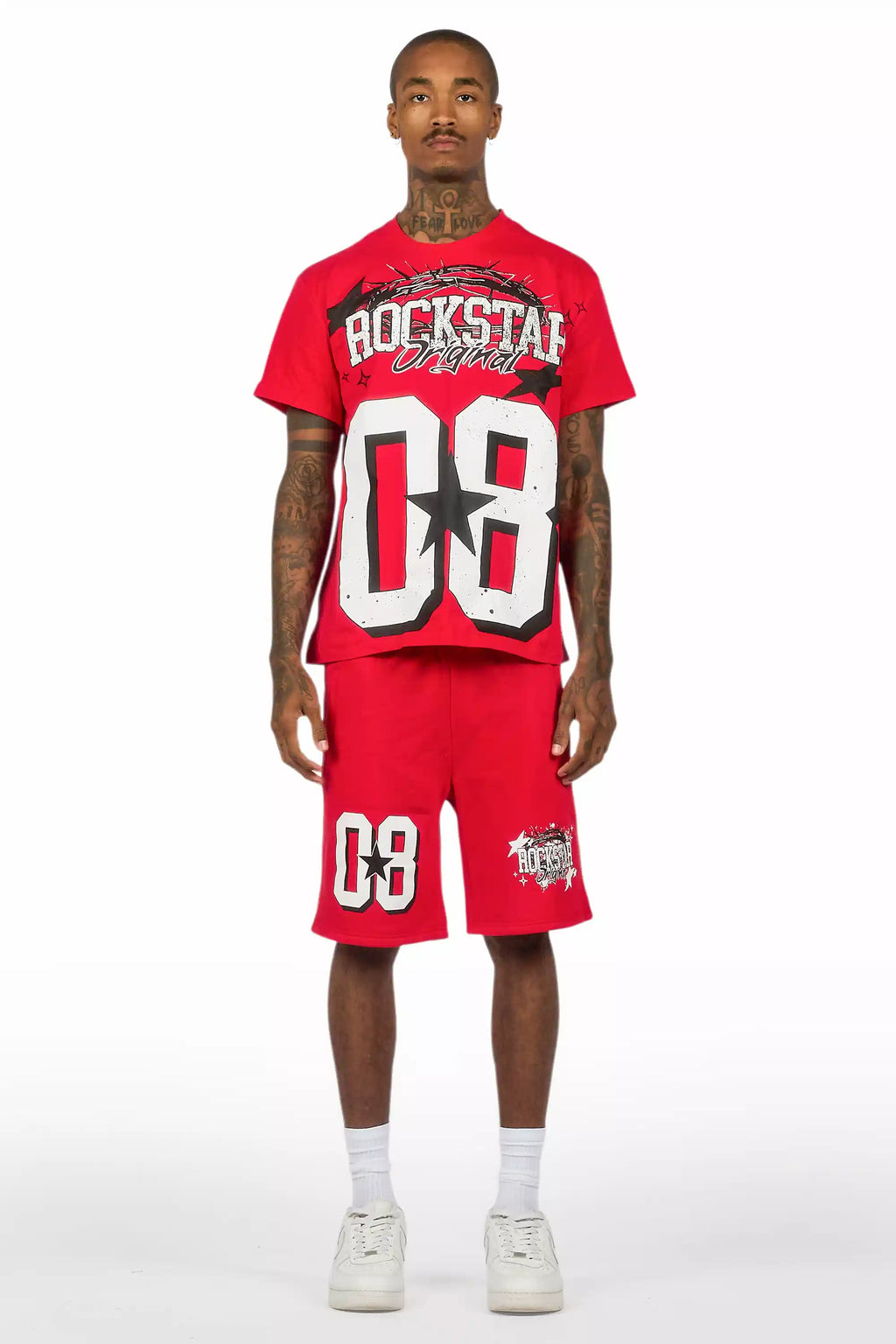 Allstar Red/White T-Shirt Short Set