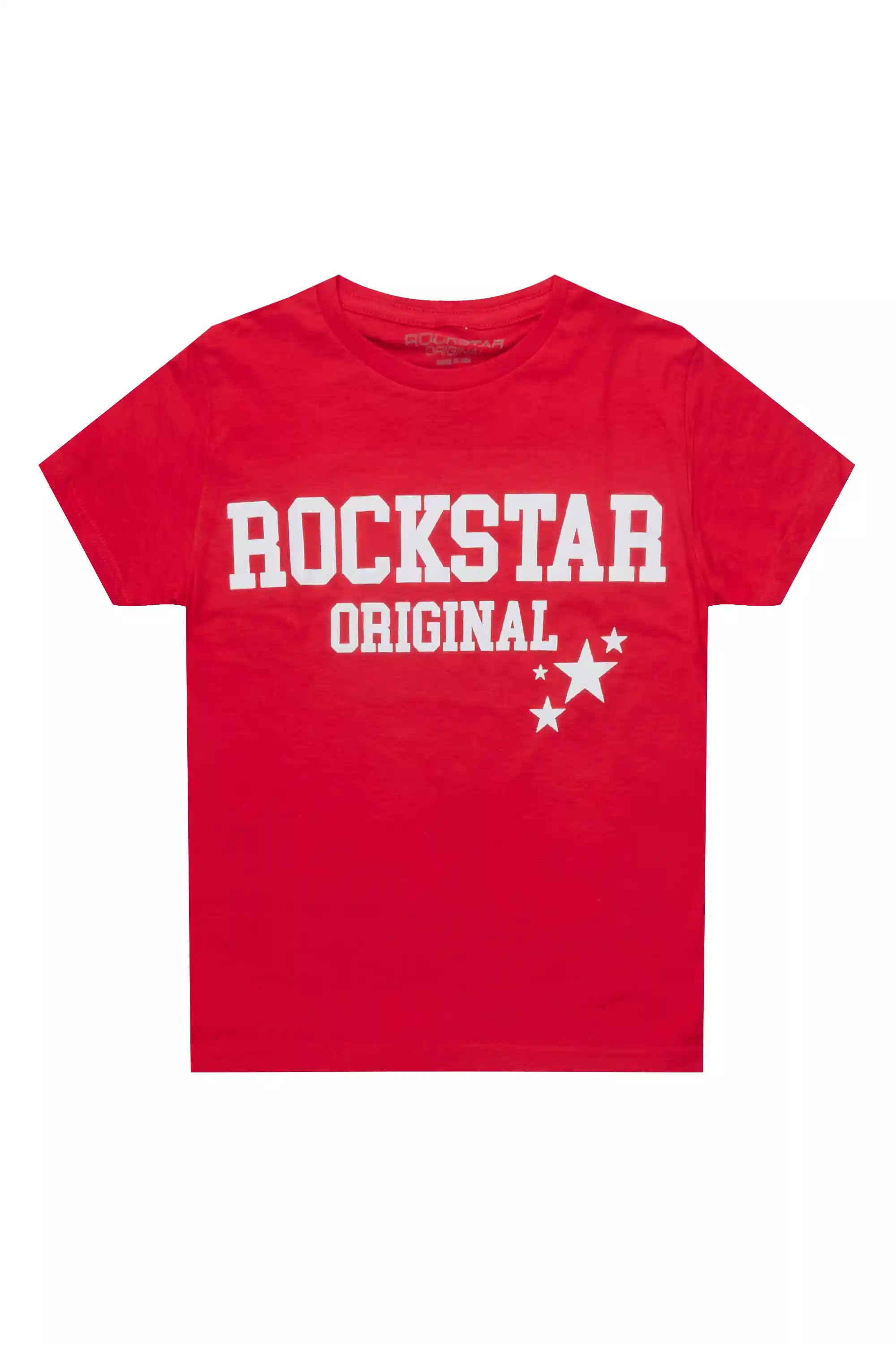 Boys Pluton Red/White Graphic T-Shirt