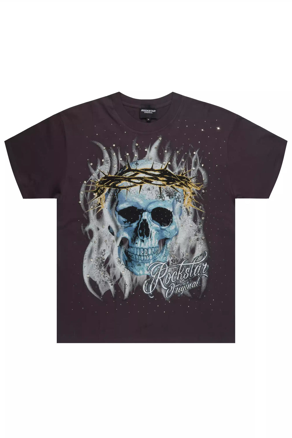 Blaise Grey Graphic Rhinestone T-Shirt