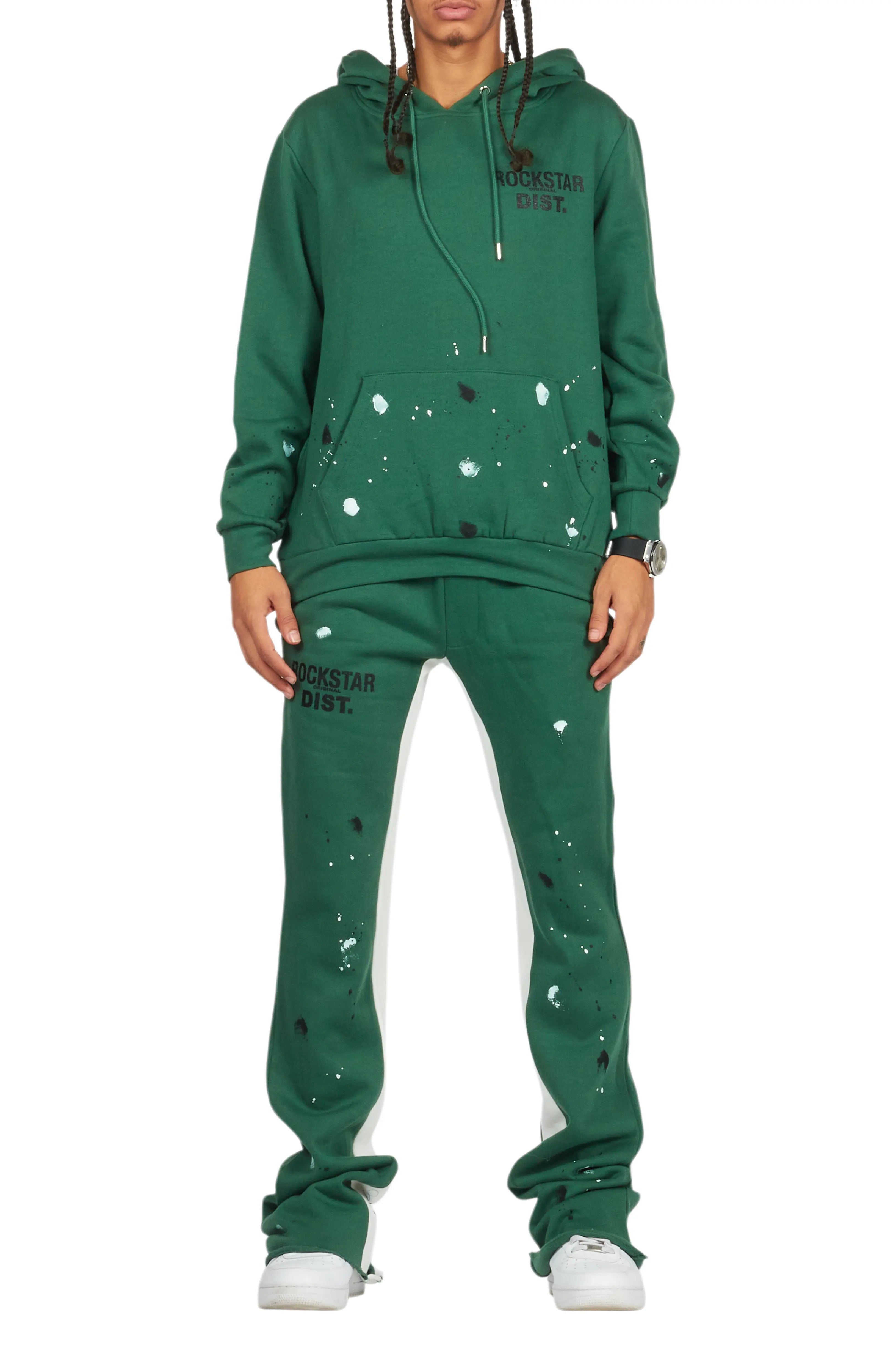 Jaco Green Hoodie Baggy Fit Pant Track Set