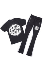 Thierry Black T-Shirt/Stacked Flare Track Set