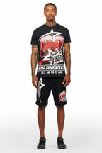 Kastell Black T-Shirt Short Set