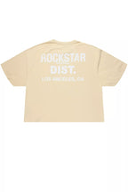 Lake Beige/White Boxy Crop T-Shirt