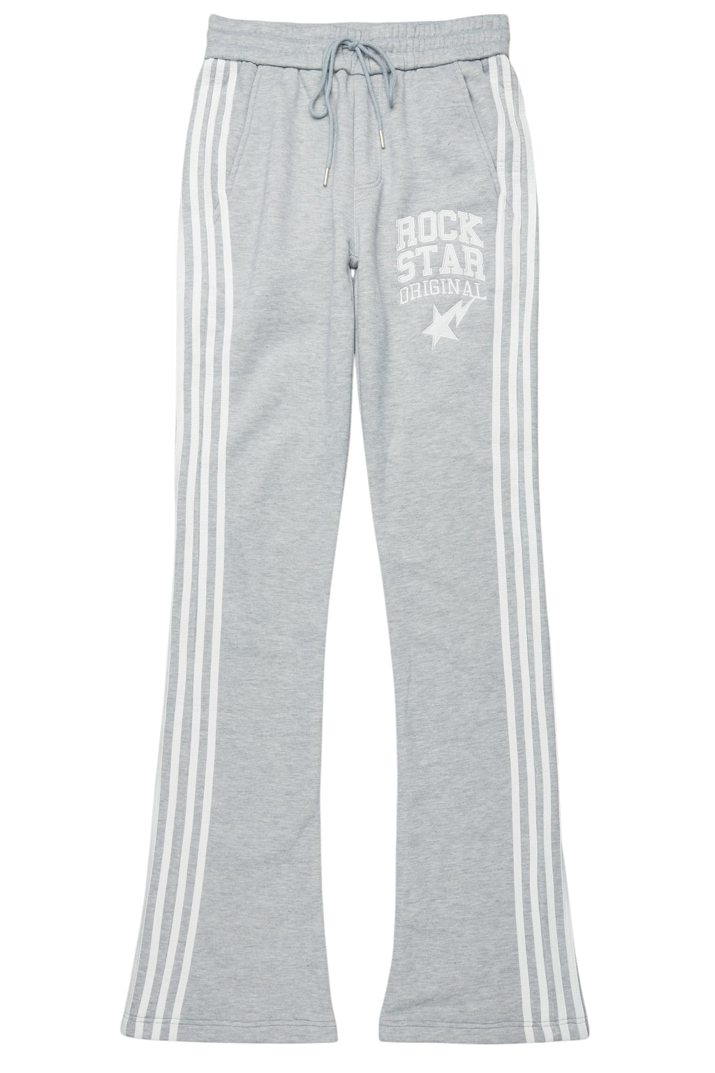 Gerrit Heather Grey Fleece Stacked Baggy Track Pant