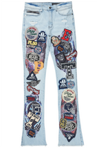 Espen Blue Stacked Flare Jean