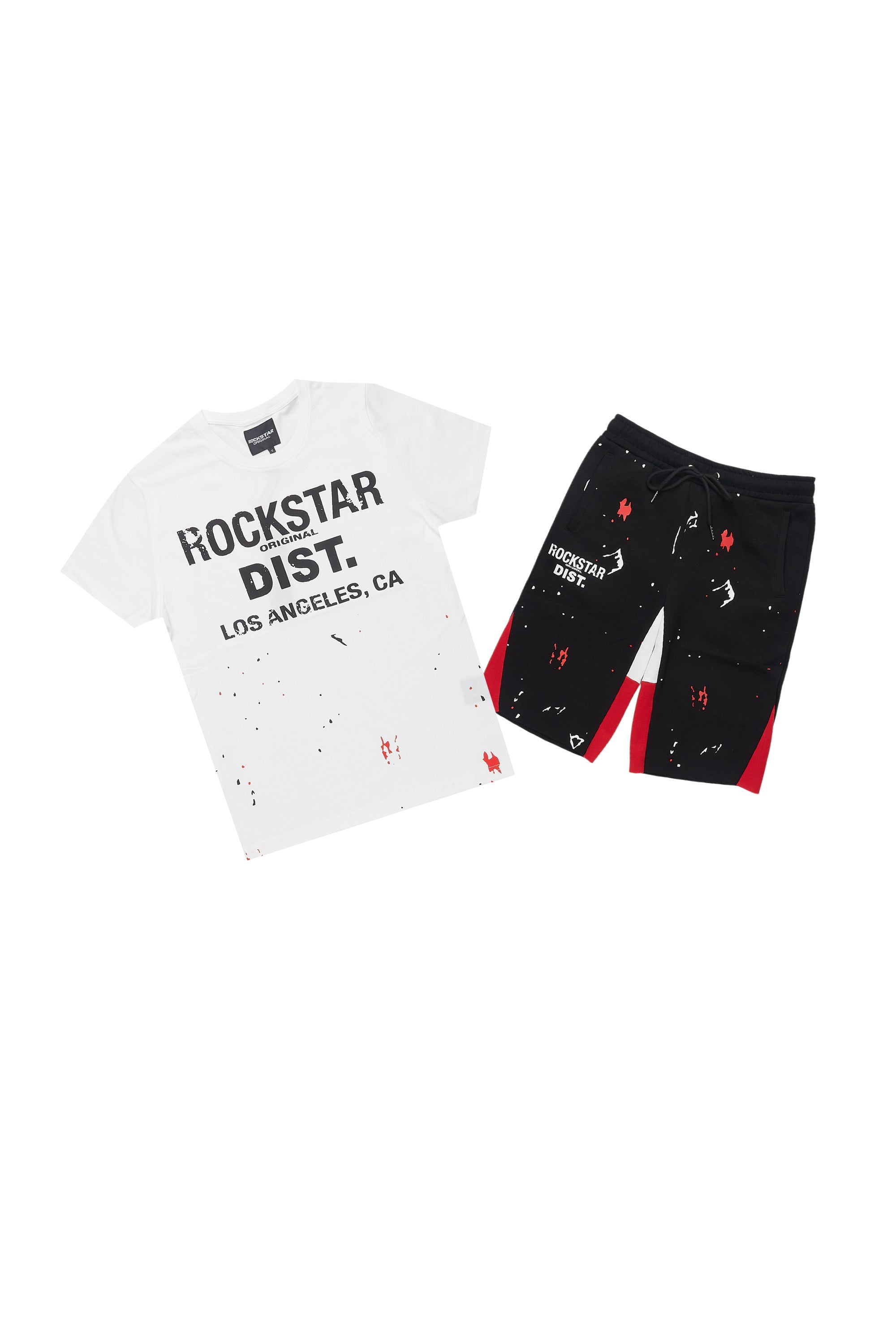 Boys Scottie White/Black Short Set