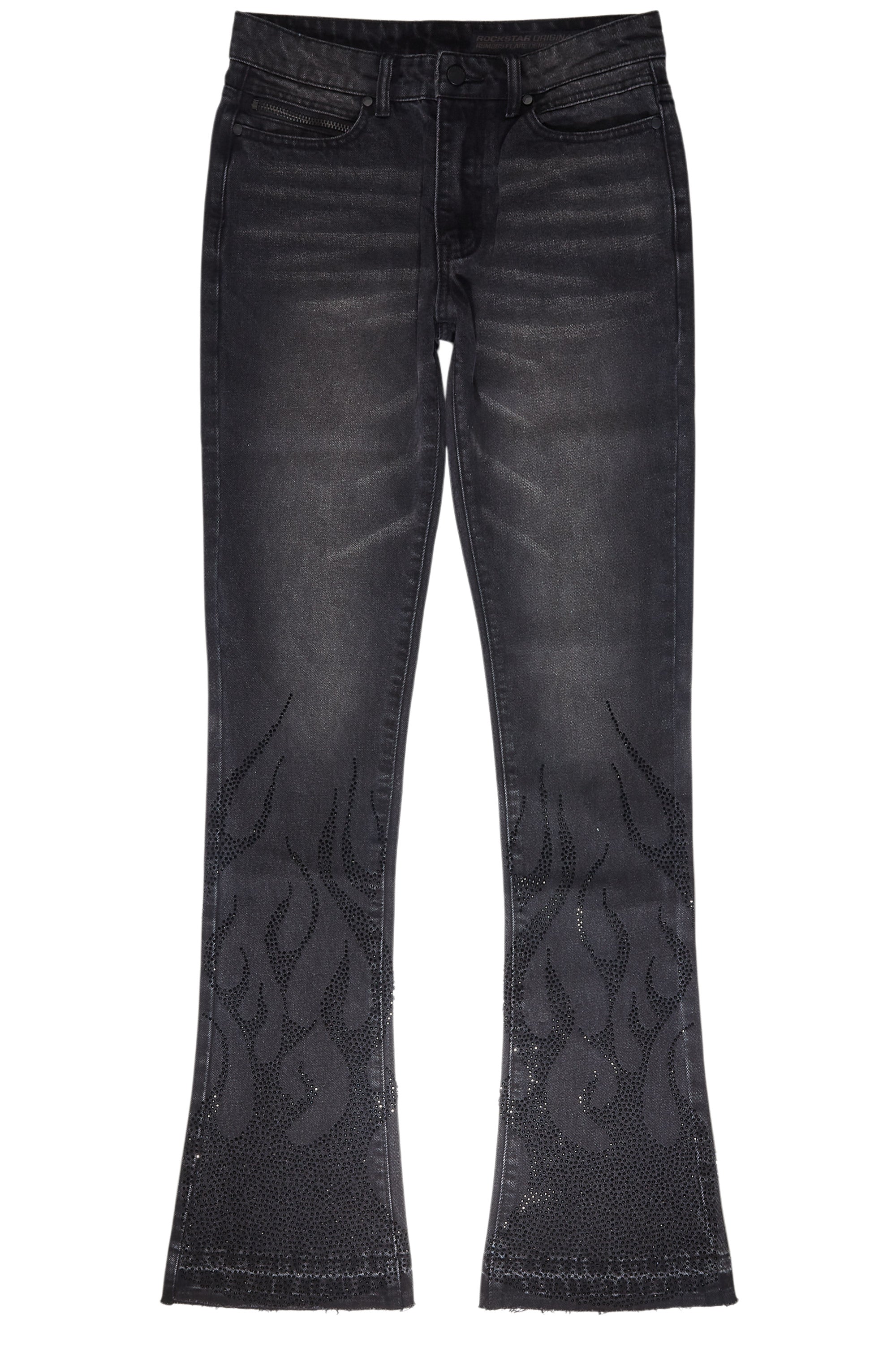 Machete Dark Grey Stacked Flare Jean
