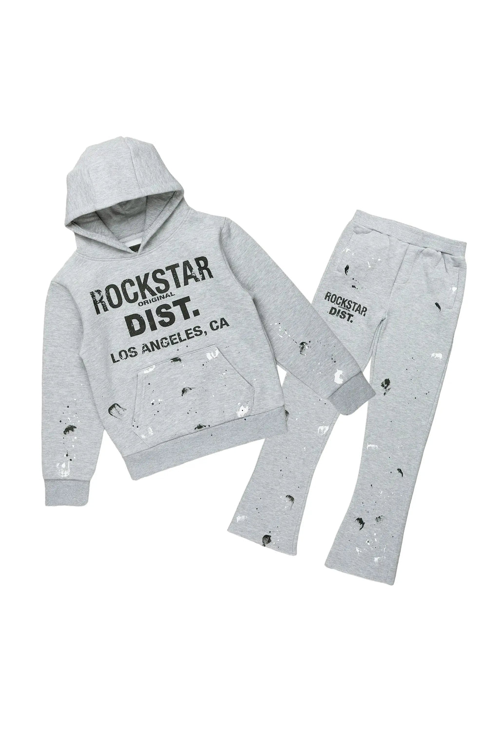 Girls Scarlie Grey Stacked Flare Track Set