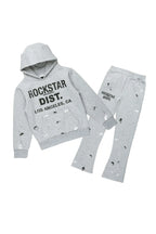 Girls Scarlie Grey Stacked Flare Track Set