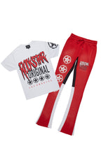 Wizzurd Red T-Shirt/Stacked Flare Pant Set