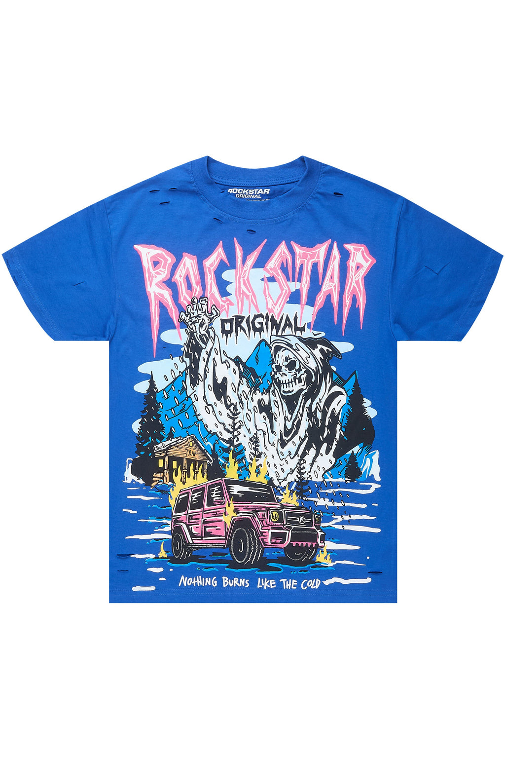 Kip Royal Blue Oversized Graphic T-Shirt