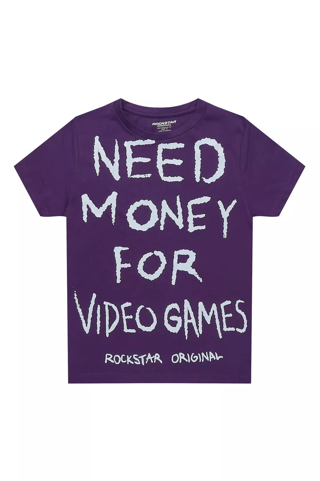 Boys M4 Video Games Purple/White Graphic T-Shirt