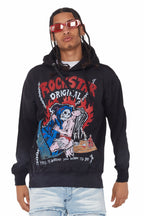 Vale Black Graphic Hoodie