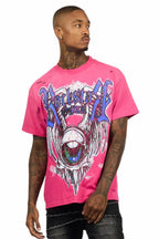 Fenton Fuchsia Oversized Graphic T-Shirt