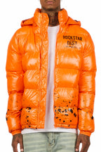 Raffer Orange Heavy Puffer Jacket