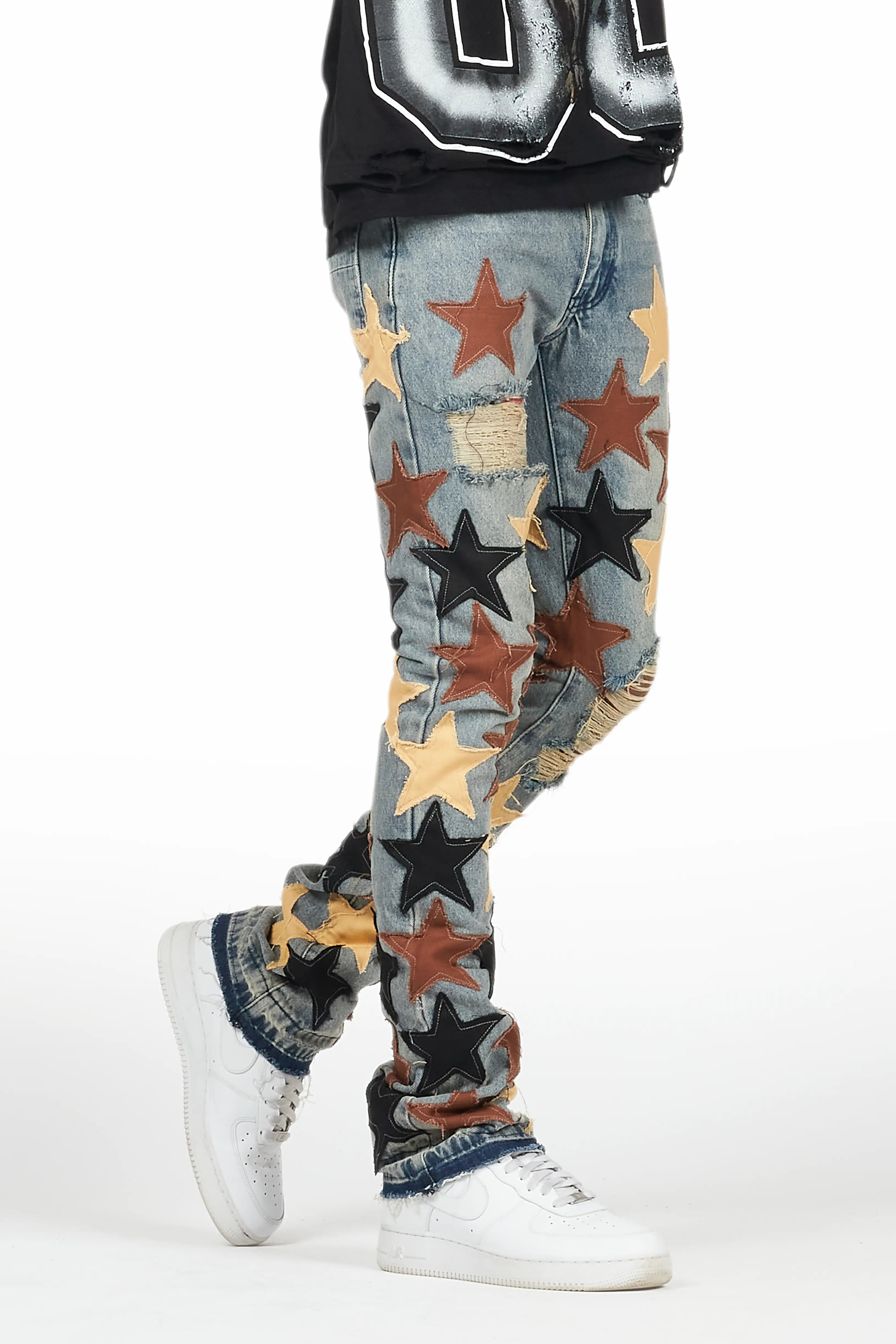 StarLane Tint Stacked Flare Jean