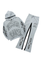 Akio Heather Grey Hoodie/Baggy Track Pant Set