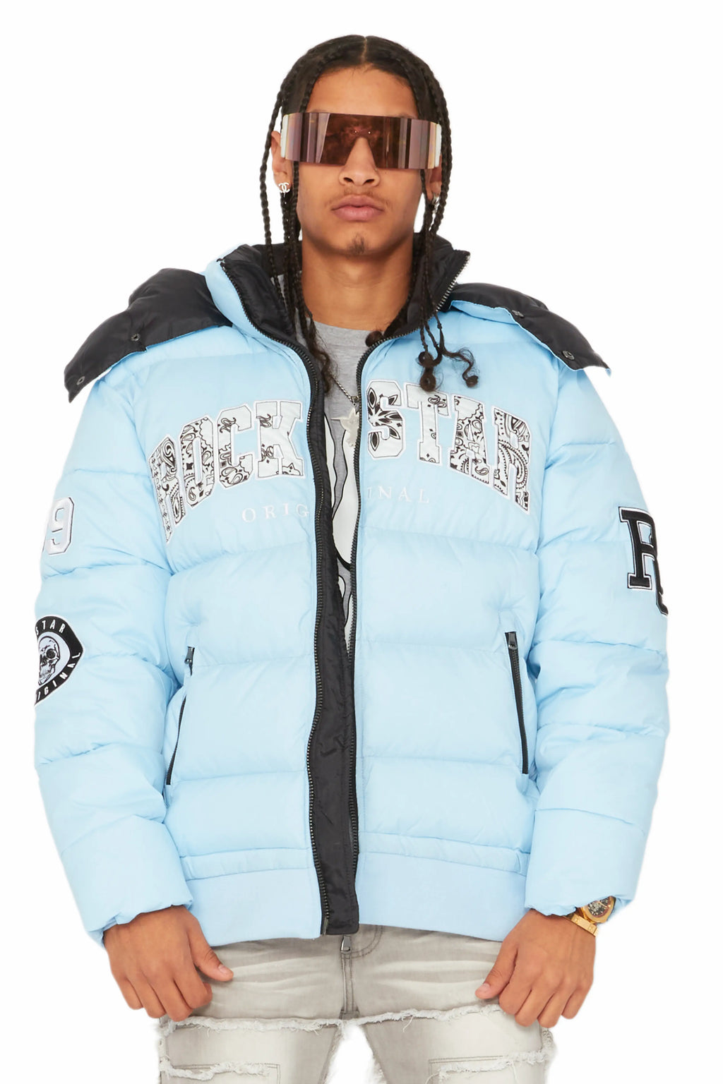 Bronx Baby Blue Heavy Puffer Jacket