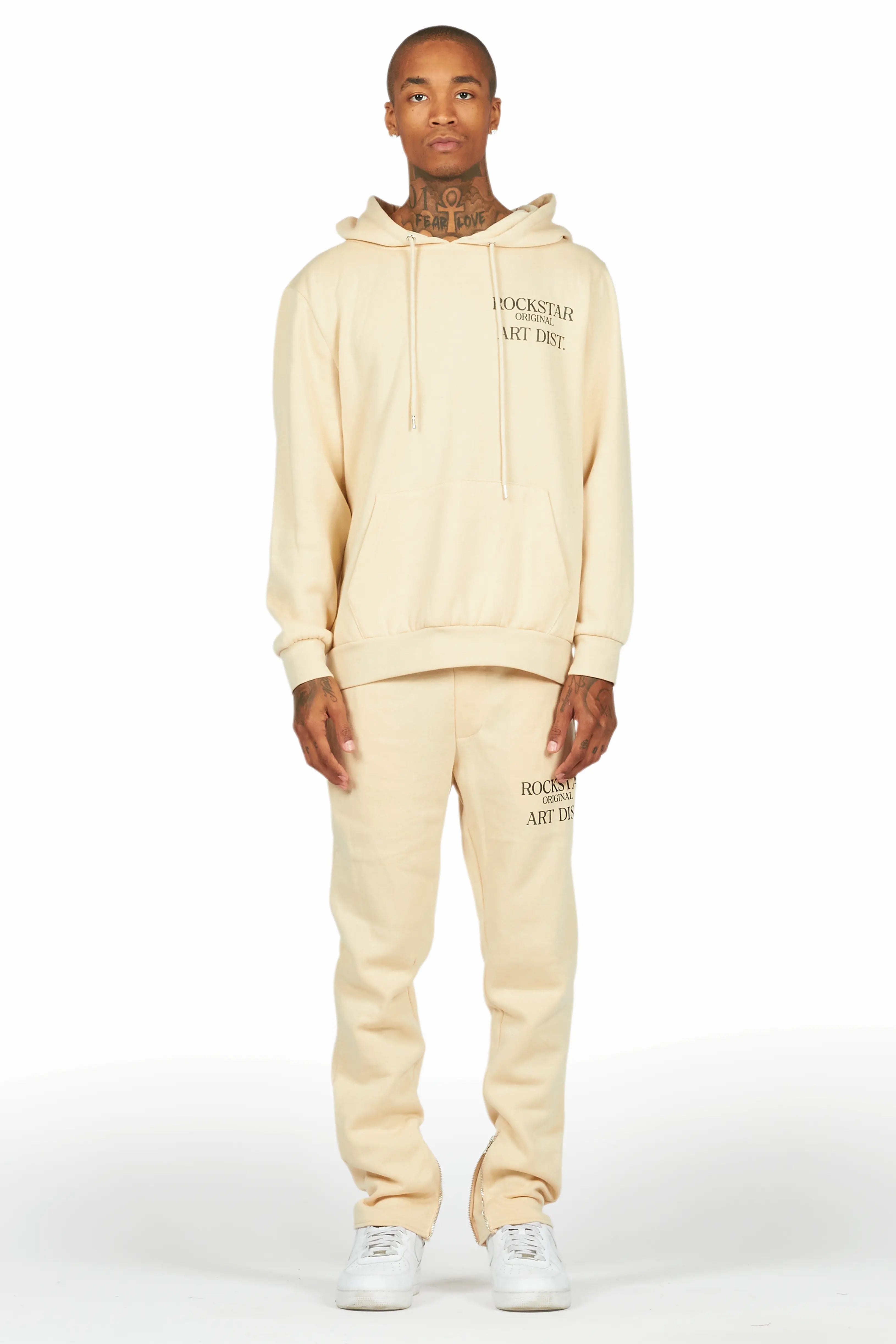 Briggs Beige Hoodie/Slim Fit Track Set