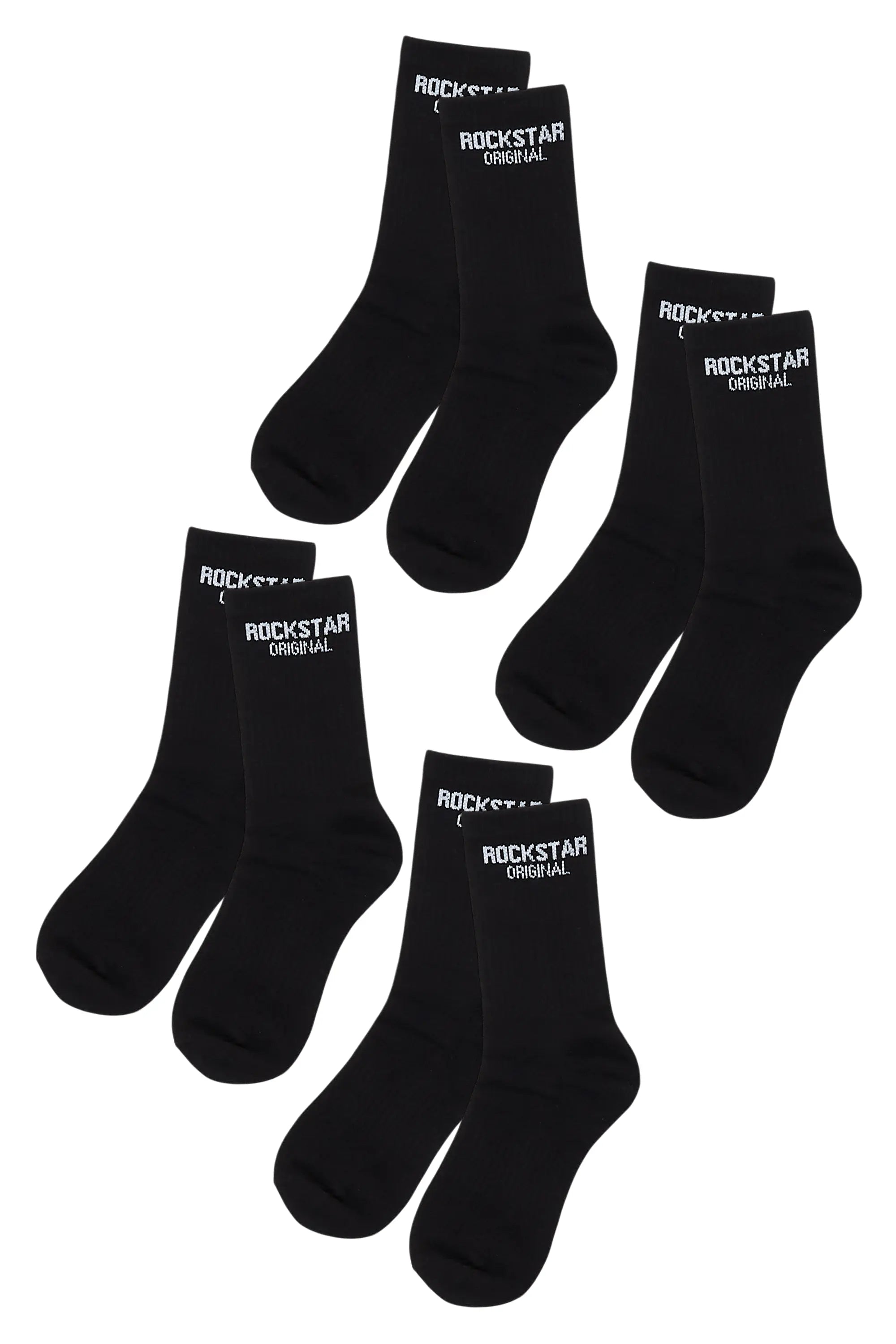 Rockstar Dist Black Basic Socks 4 Pack