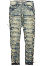 Pasha Indigo Slim Fit Frayed Jean