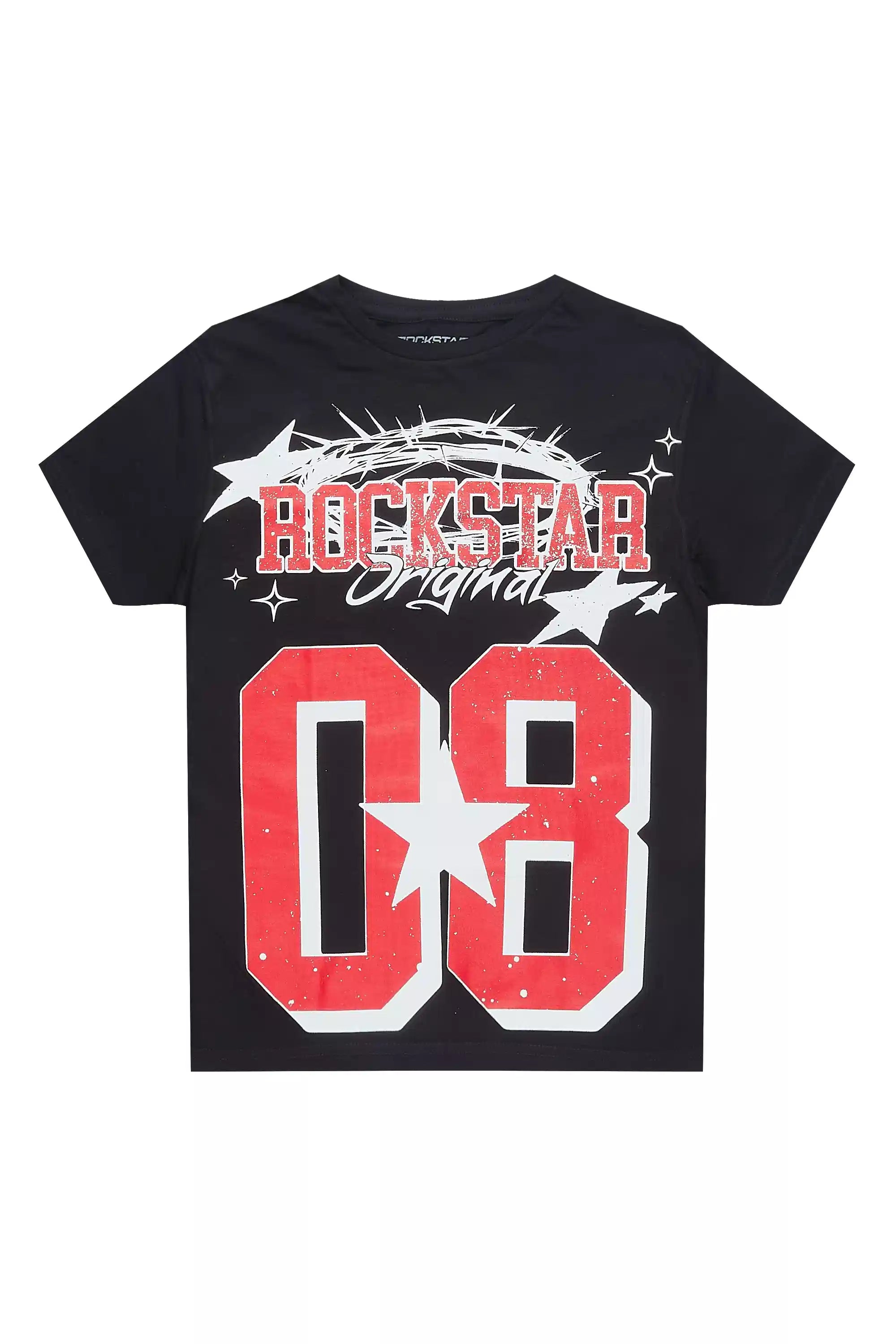 Boys Allstar Black/Red Graphic T-Shirt